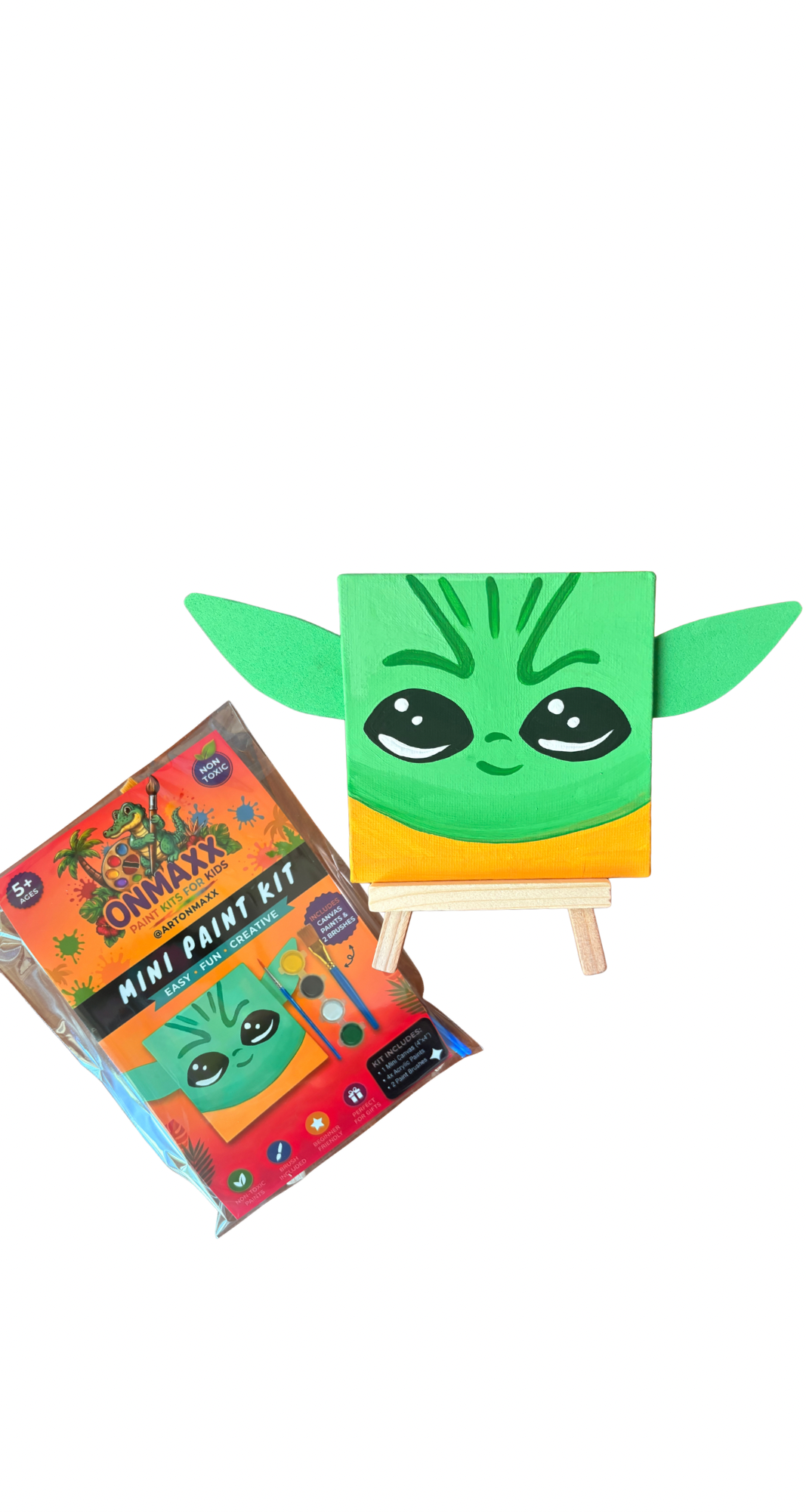 “Mini Grogu Paint Kit - 4 X 4 Canvas”